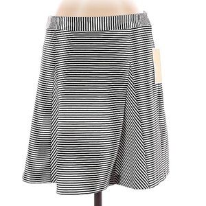 NWT Michael Kors Size Small Black and White Striped Mini Skirt